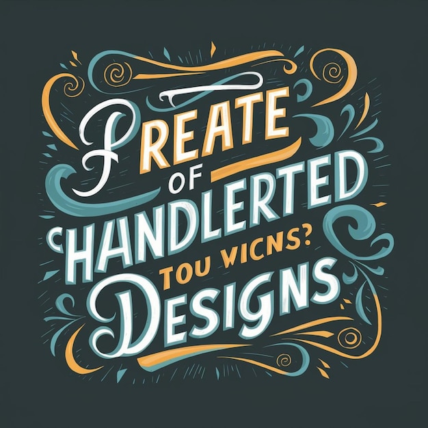 Photo vector of handlettered typography