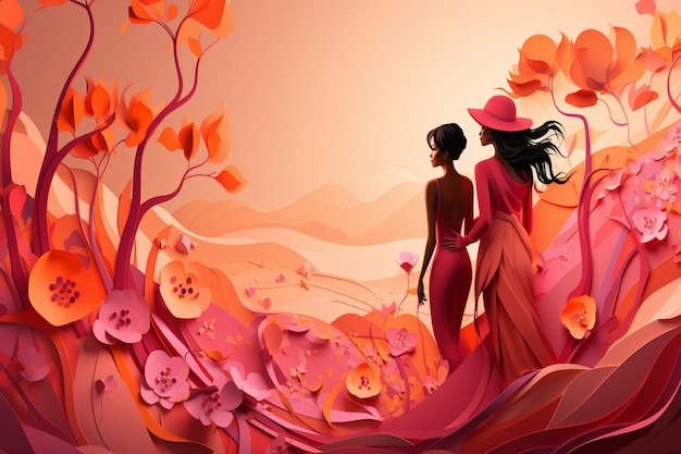 vector hapy international womens day beautiful background