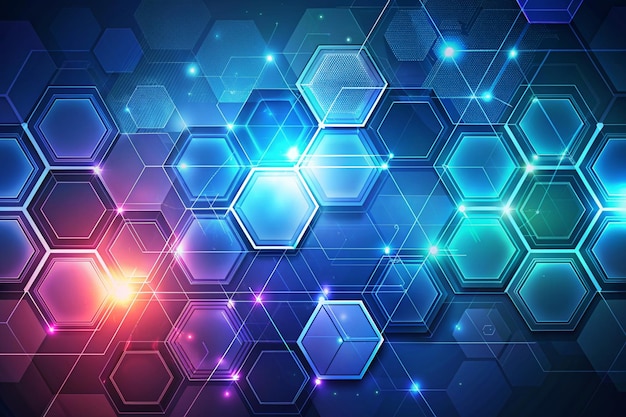 vector hexagon technology background