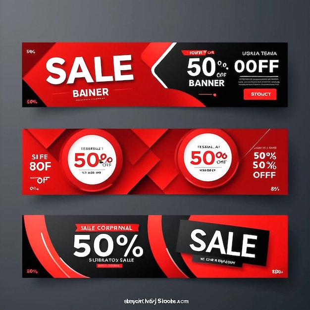 Photo vector horizontal sale banner template