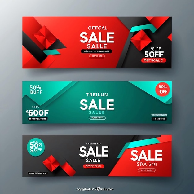 Photo vector horizontal sale banner template