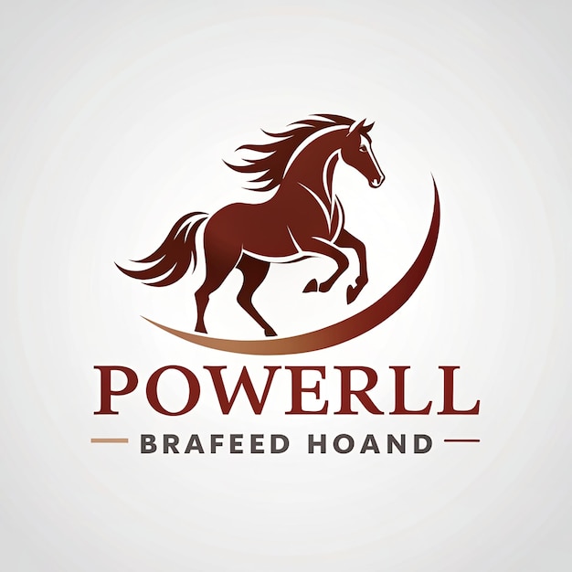 Photo vector horse brand logo template