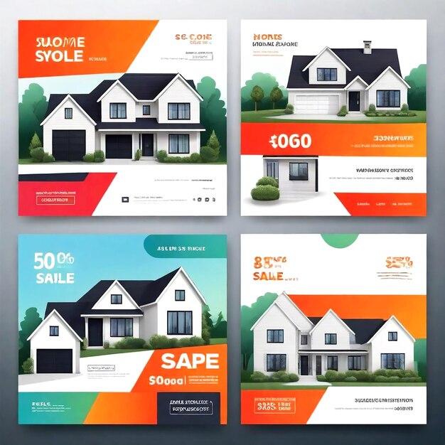 Vector House Sale Social Media Cover Banner And Ads Banner And Instagram Home Sale