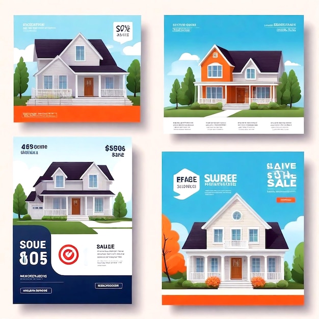 Vector House Sale Social Media Cover Banner And Ads Banner And Instagram Home Sale