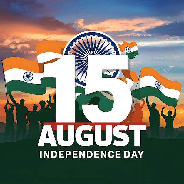 vector illustration of 15th August india Happy Independence Day