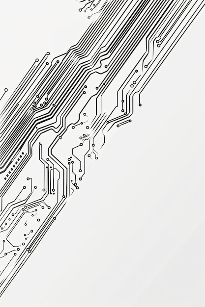 Photo vector illustration of an abstract circuit tree with electronic components