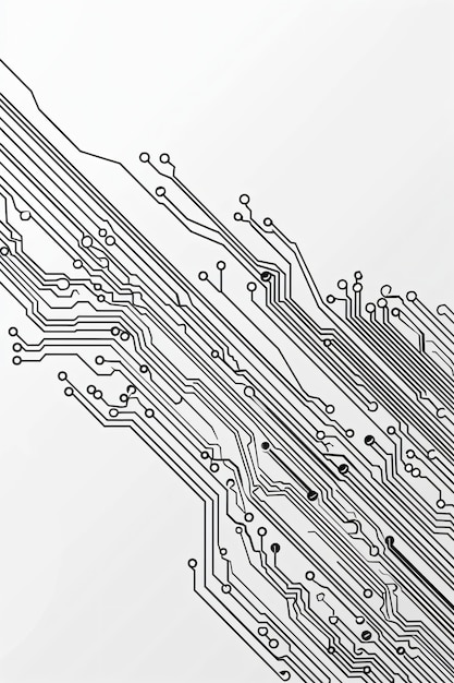 Photo vector illustration of an abstract circuit tree with electronic components