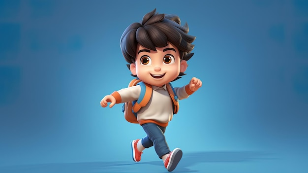 Vector illustration of a boy character for children generated by AI