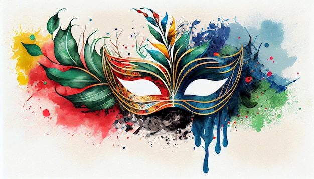 vector illustration brazilian carnival mask