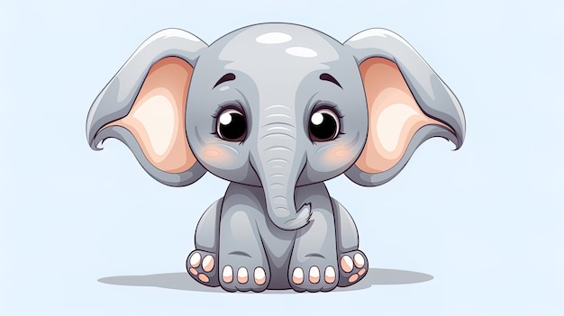 Vector illustration of a cute elephant generated by AI