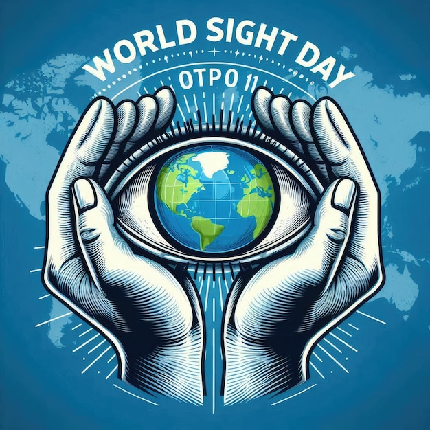 Vector illustration design concept of world sight day observed on october 13