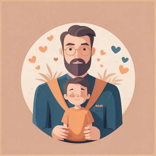 Vector illustration of fathers day