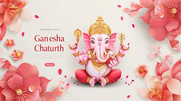 Photo vector illustration of ganesh chaturthi festival of india