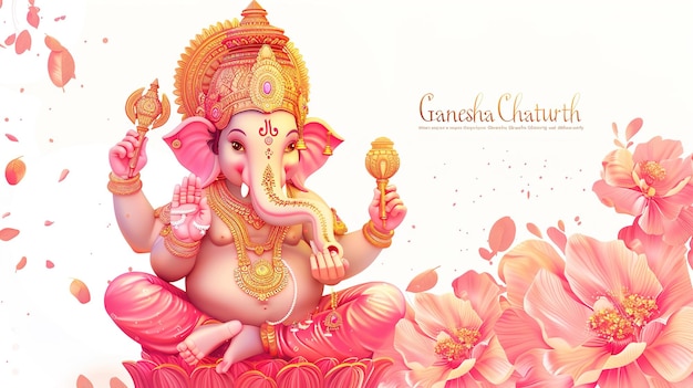 vector illustration of Ganesh Chaturthi festival of India