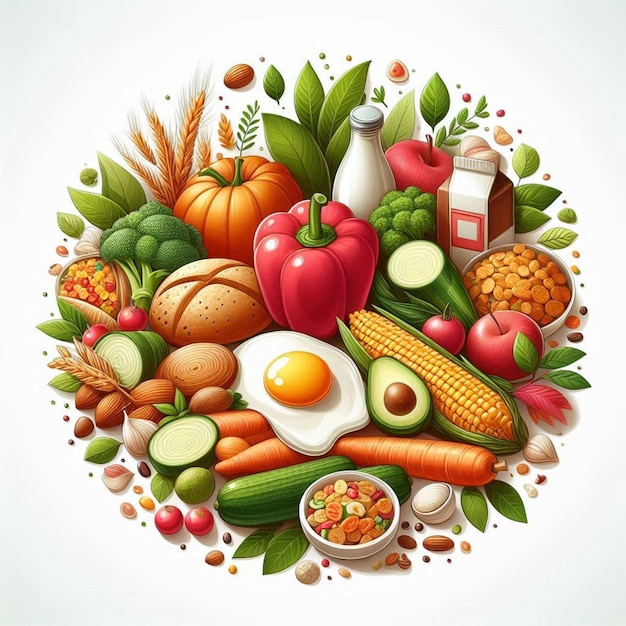 Vector illustration of Health and Nutrition