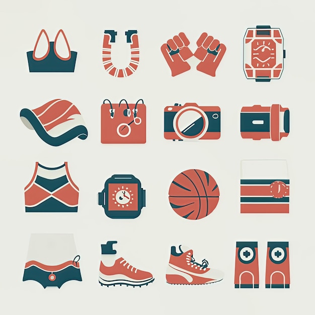 vector illustration hires with eps collection for sport equipment tools fishing items