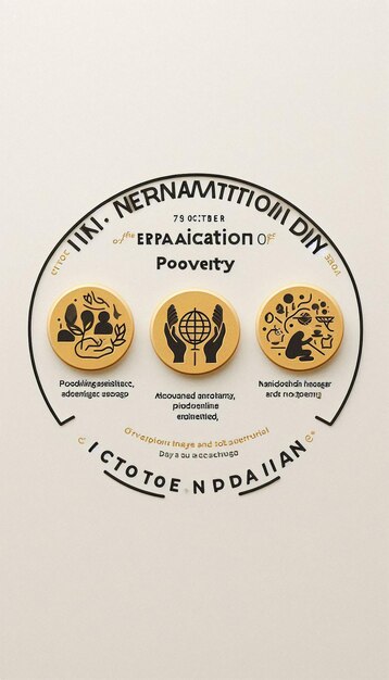 Photo vector illustration for international day for the eradication of poverty in october