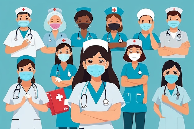 vector illustration for international nurse day