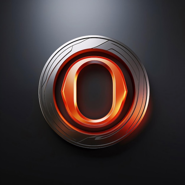 Vector illustration of the letter O in the form of a circle