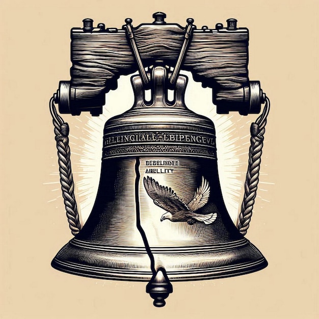 A vector illustration of the Liberty Bell