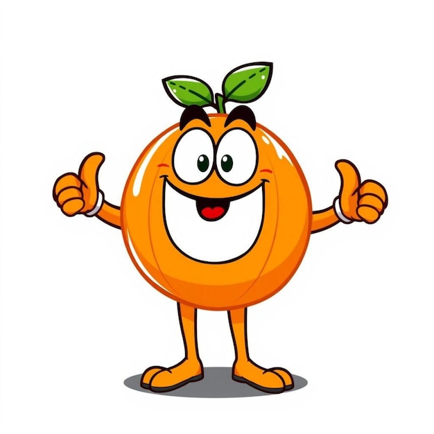 Photo vector illustration orange mascot