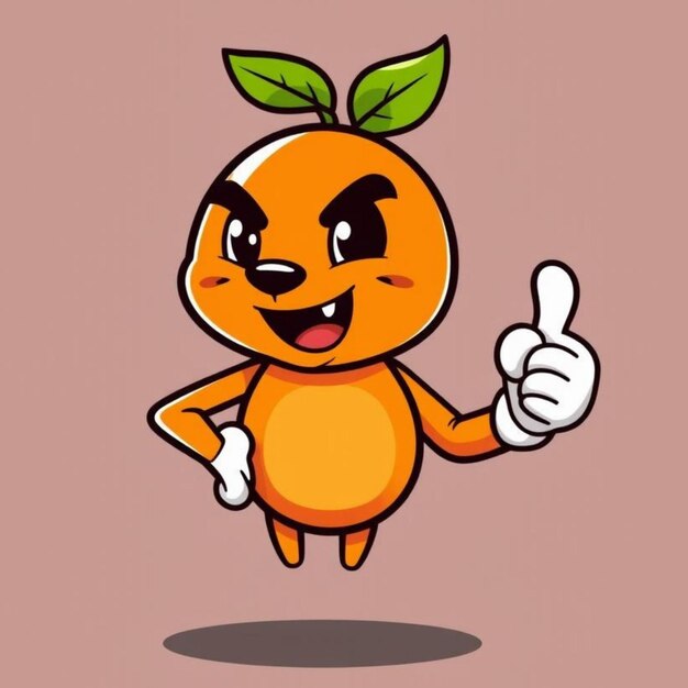 Photo vector illustration orange mascot