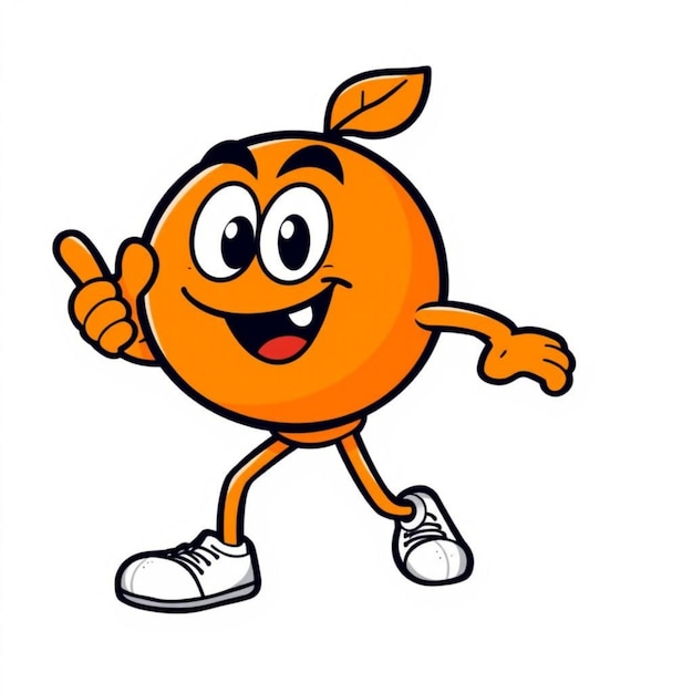 Photo vector illustration orange mascot