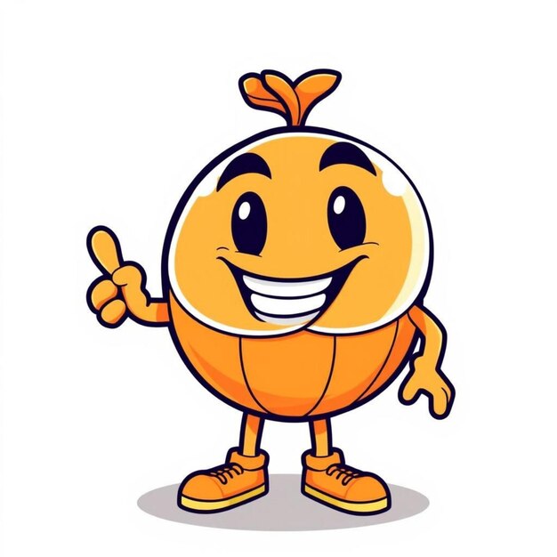 Photo vector illustration orange mascot