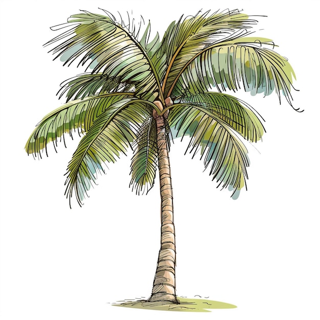 Vector illustration of the palm tree