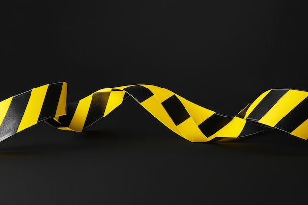 Photo vector illustration of police warning tape with yellow and black stripes caution ribbon