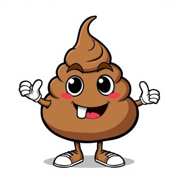 Photo vector illustration poop mascot