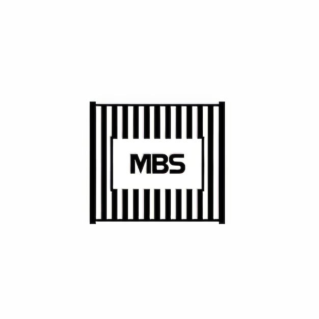 Photo vector illustration of a street sign with the word mbs on a white background