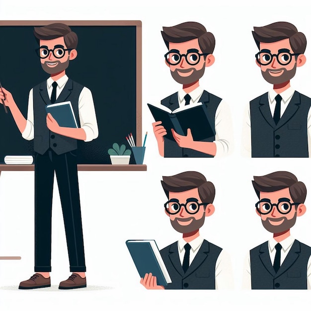 Vector illustration of a Teacher