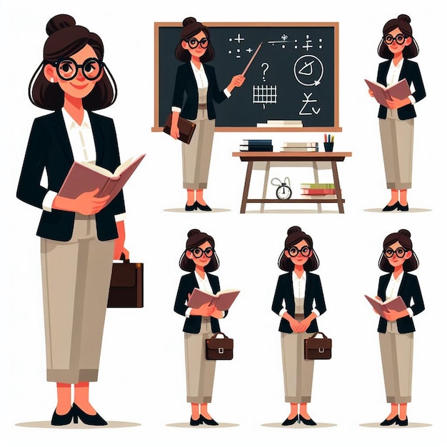 Vector illustration of a Teacher