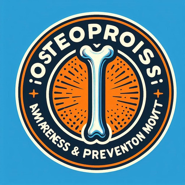 Vector illustration on the theme of National Osteoporosis Awareness and prevention month of May Osteoporosis is a disease in which bone weakening increases the risk of a broken bone