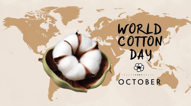 Vector Illustration for World Cotton Day Banner and Social Media Post