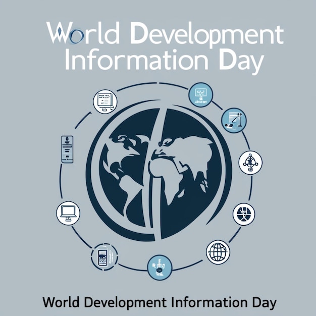 Vector illustration of World Development Information Day social media feed template