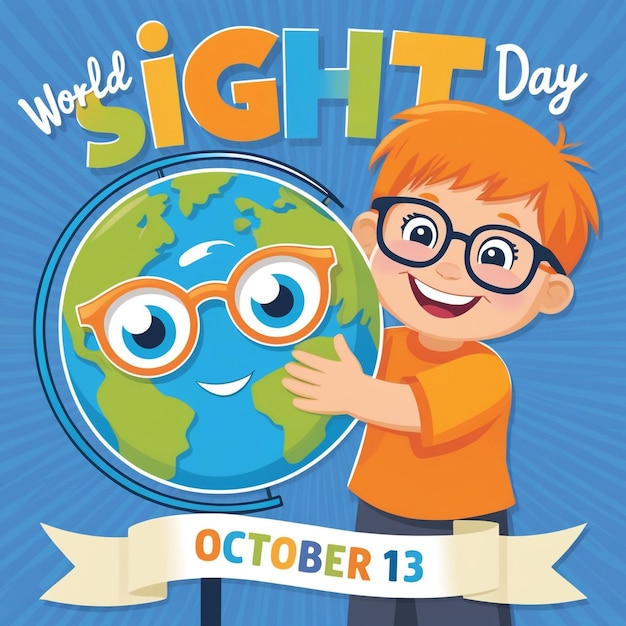 Vector Illustration for World Sight Day Concept