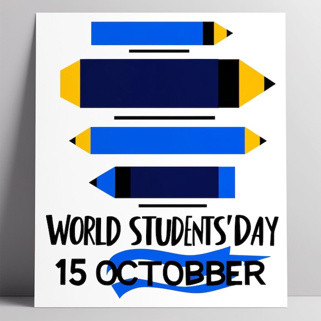 Photo vector illustration of world students day good for world students day simple and elegant design