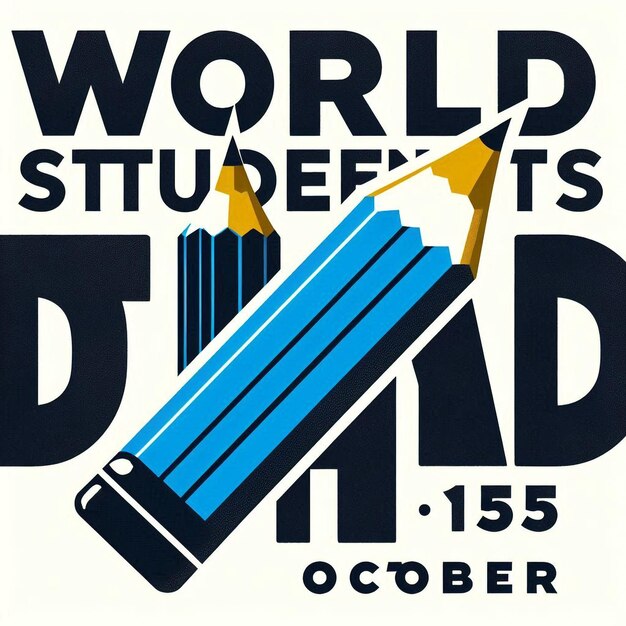 Photo vector illustration of world students day good for world students day simple and elegant design