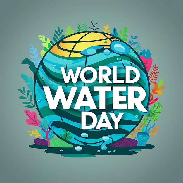 Vector Illustration for World Water Day Background