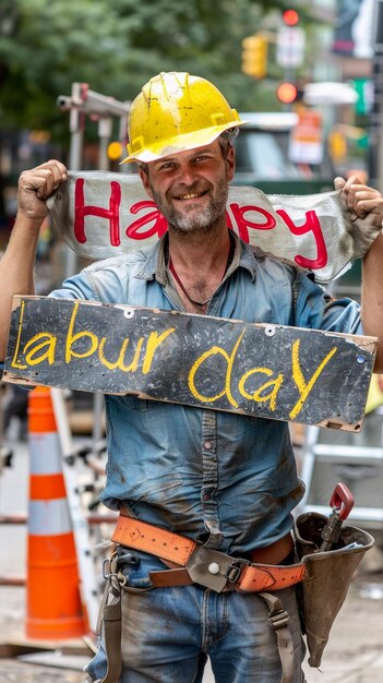 Photo vector illustrationhappy labour day