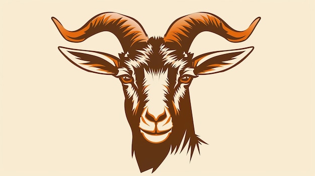 Vector image of an goat head