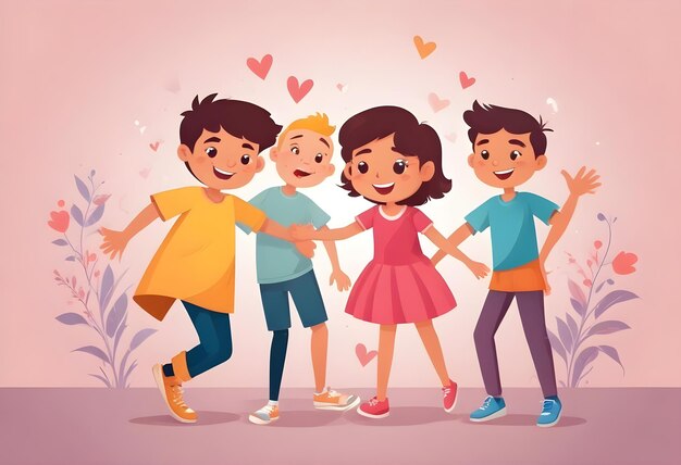 Vector image international friendship day illustration