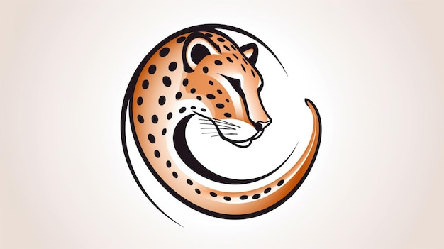 A vector image of a leopard head.