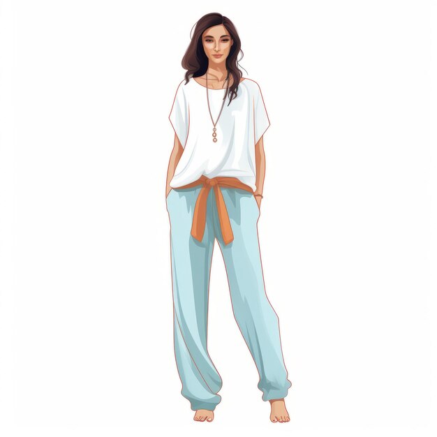 Vector Image Of Women In Lounge Suit And White Shirt