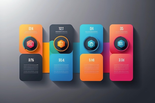 Photo vector infographic label design template with icons and 5 options or steps