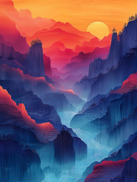 vector landscape wallpaper