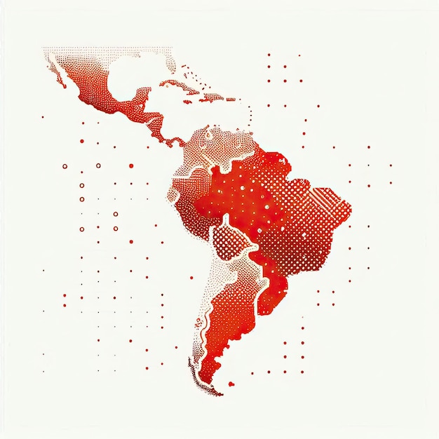 Vector Latin America Dotted Map Illustration can be used for business designs presentation designs or any suitable designs