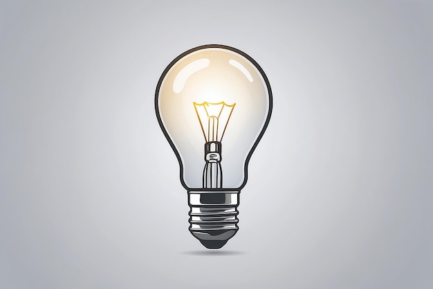 Vector light bulb icon with concept of idea